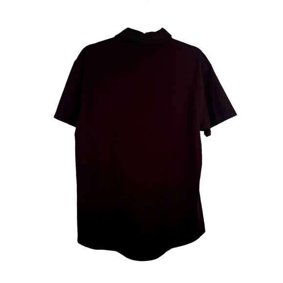 Bylt Drop Cut Short Sleeve Polo Shirt Maroon Red Stretch Performance Mens Large - Picture 5 of 6